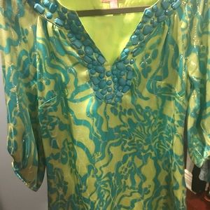 Lilly Pulitzer silk beaded dress size 4